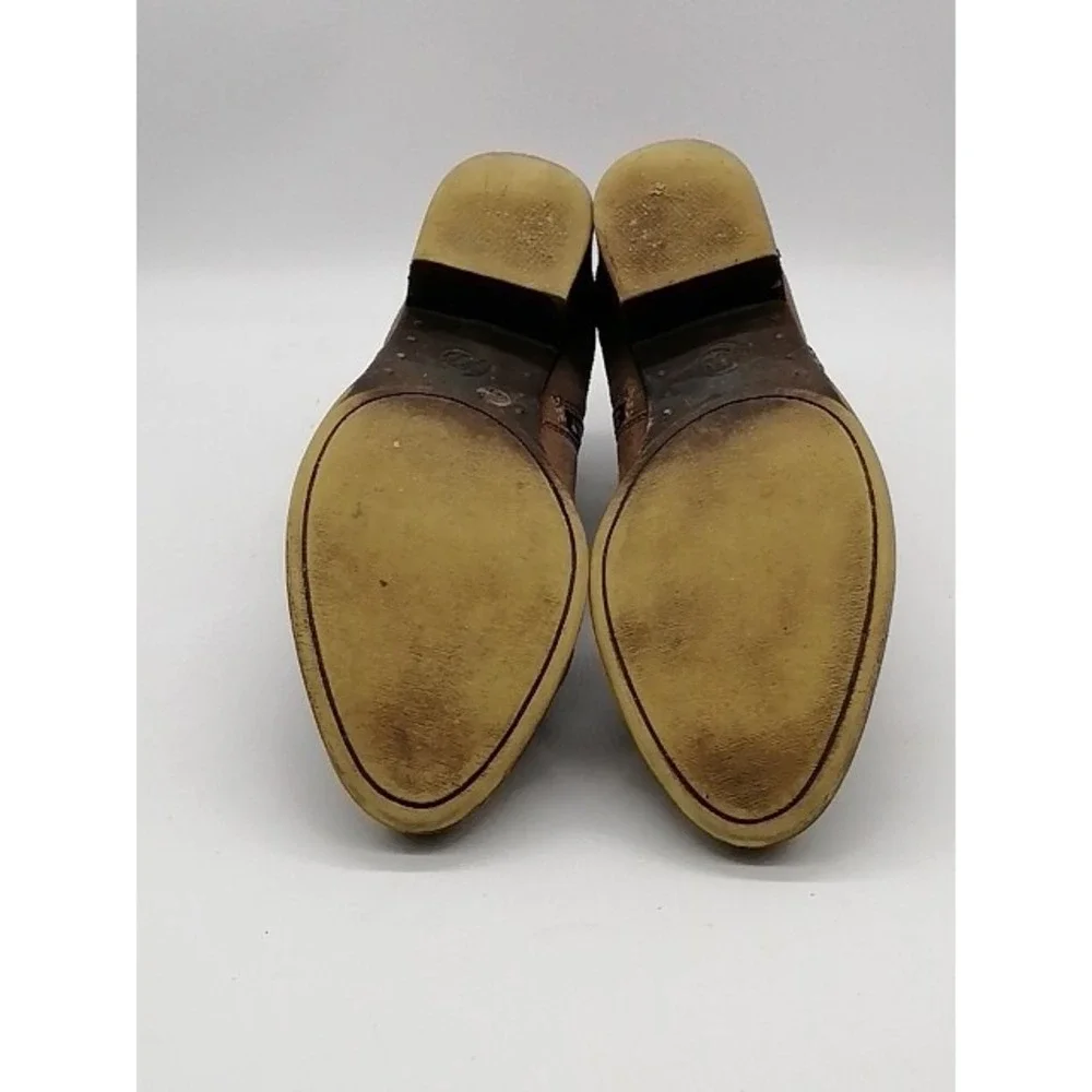 Lucky Brand Boots Womens Basel Brown 10 Ankle Bootie Shoes Suede Side Zip